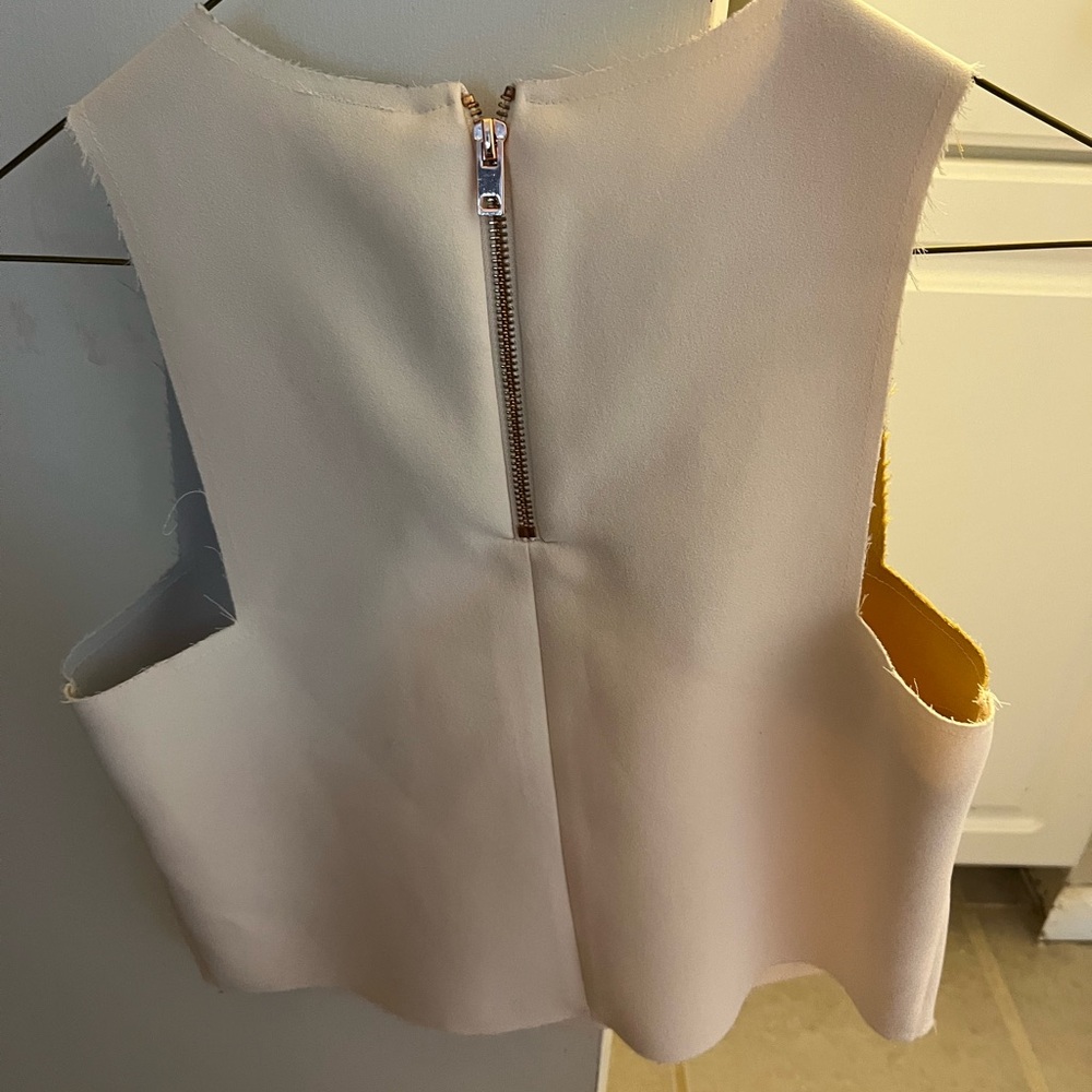 TOPSHOP Raw Edge Color block Tank Top Size US 4 - Picture 8 of 9